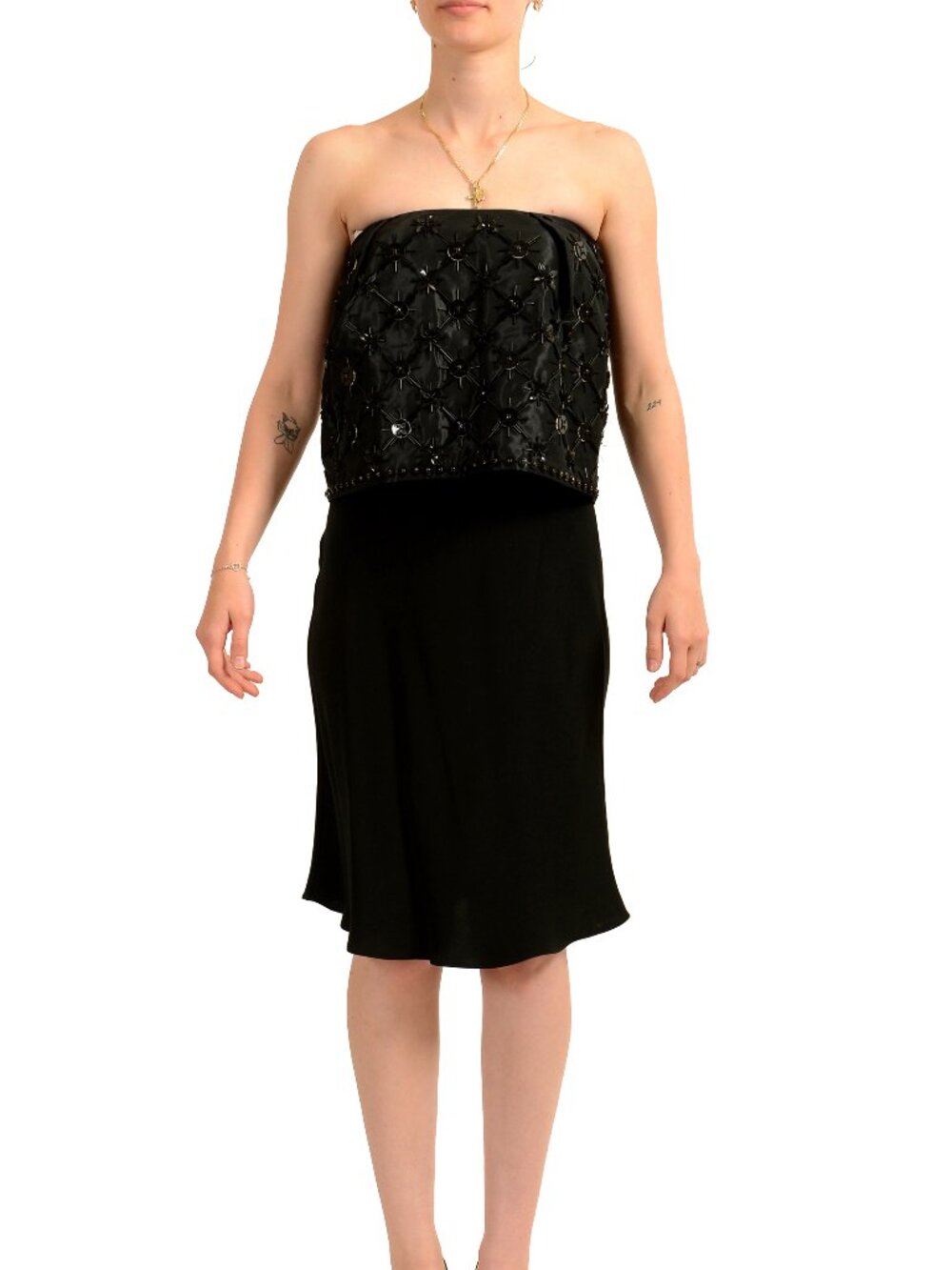 Maison Margiela Women's Black Open Shoulders Mini Dress US S IT 40